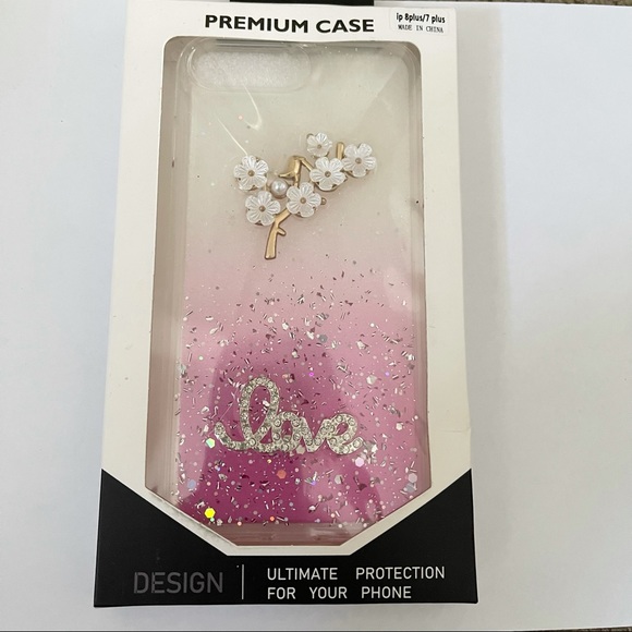 Love glitter Apple IPhone 8 Plus Case - Picture 3 of 3